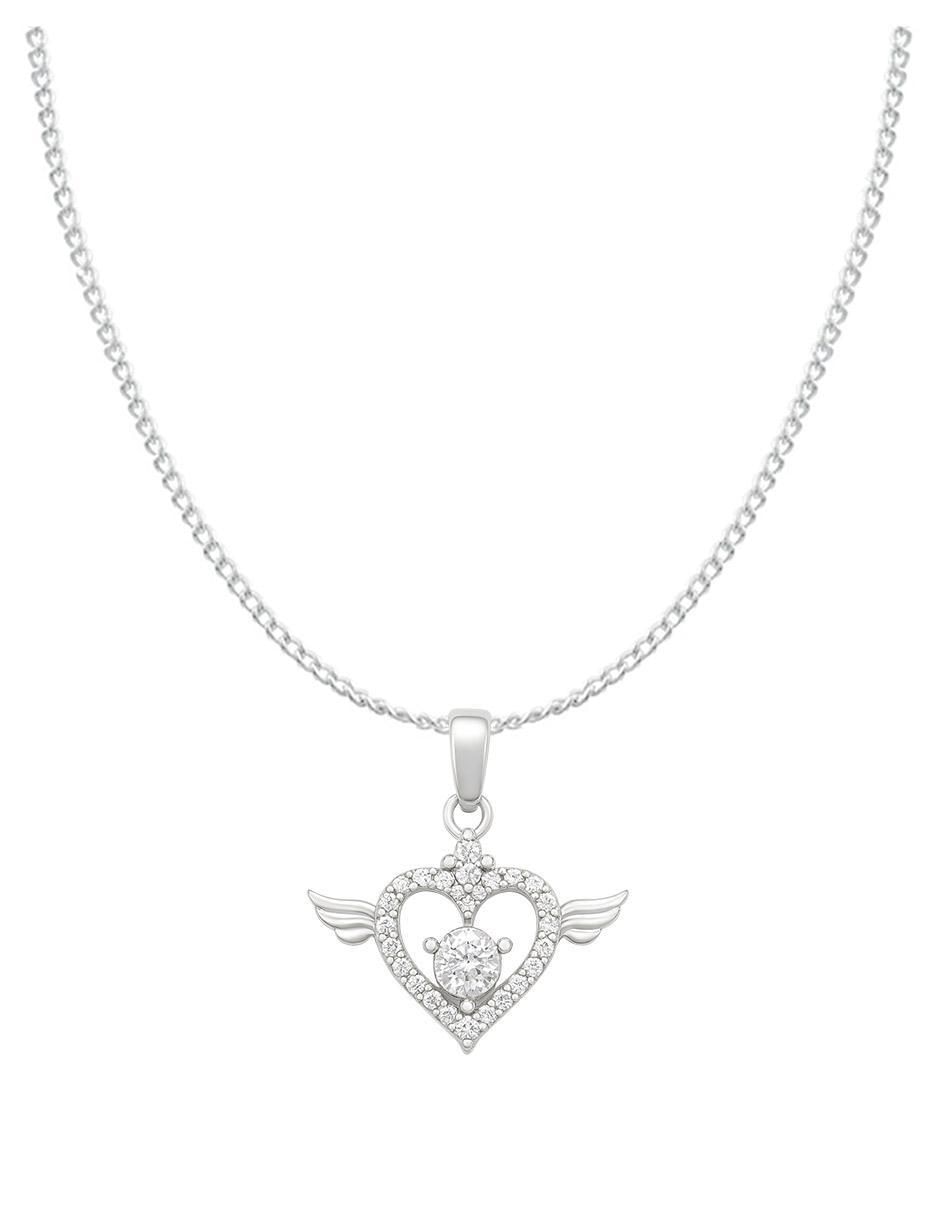 Collar con dije de corazón de plata P 925