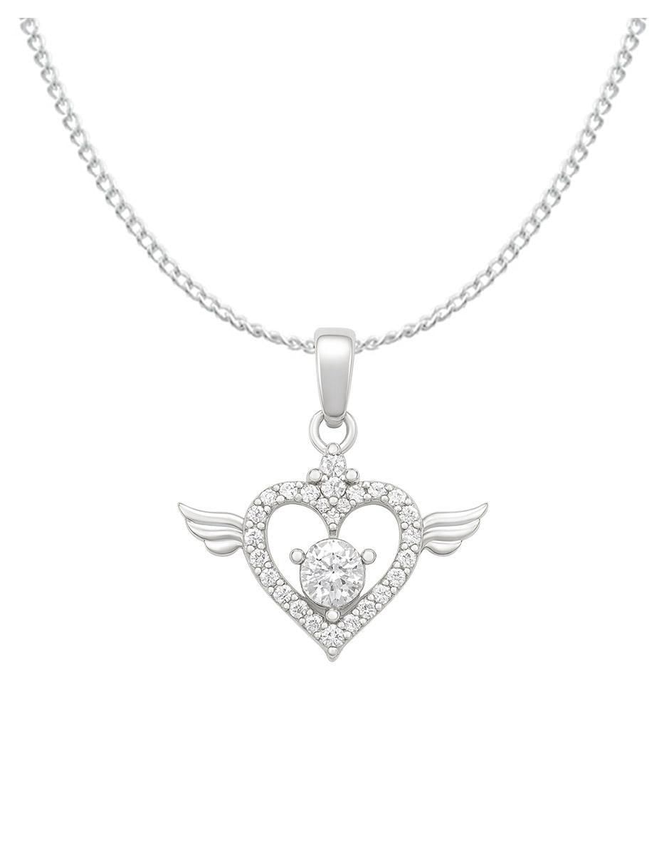 Collar con dije de corazón de plata P 925 2