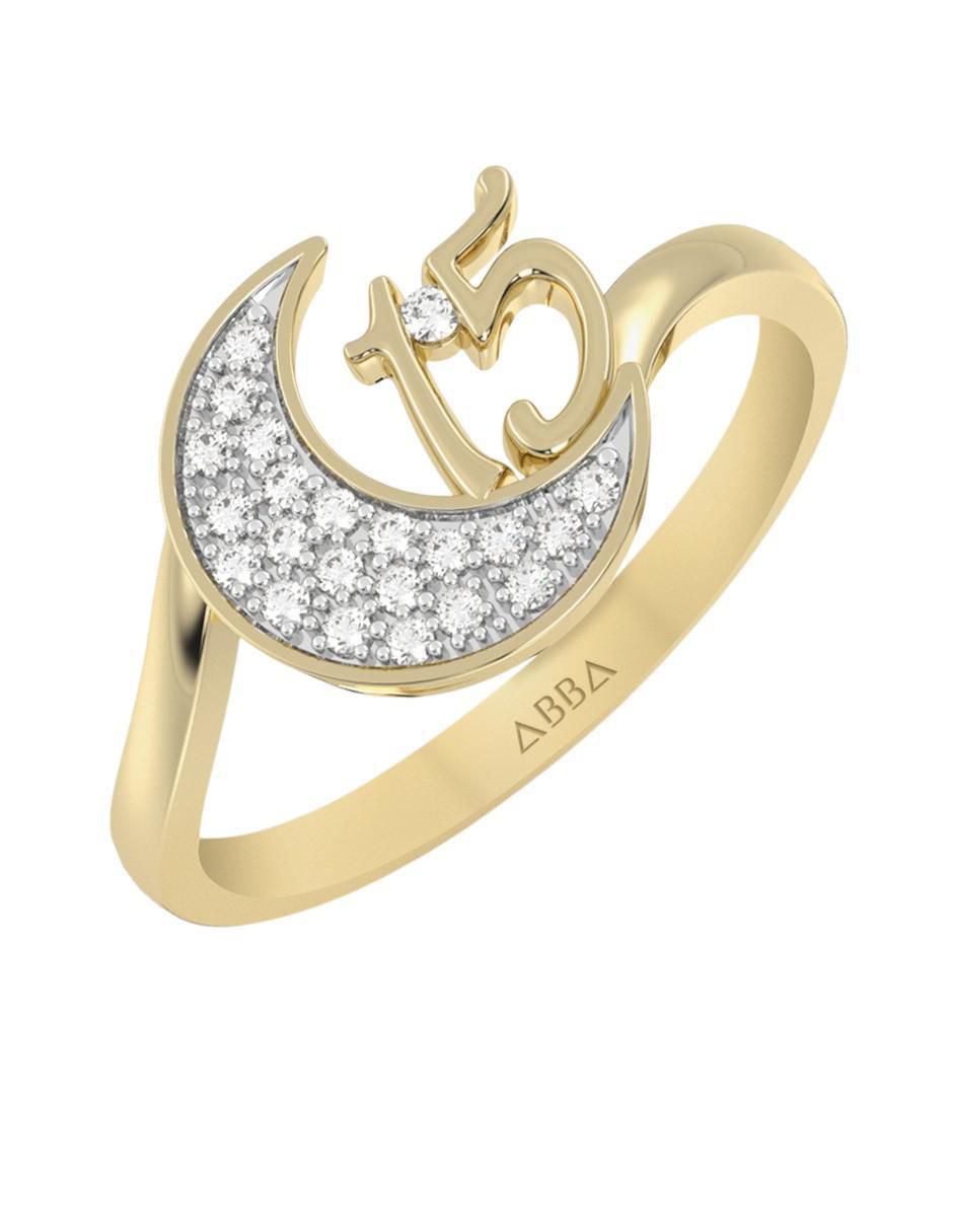 Anillo "de (si aplica)" luna abba joyas sin familia no aplica 10 k "de" oro zirconia brillante