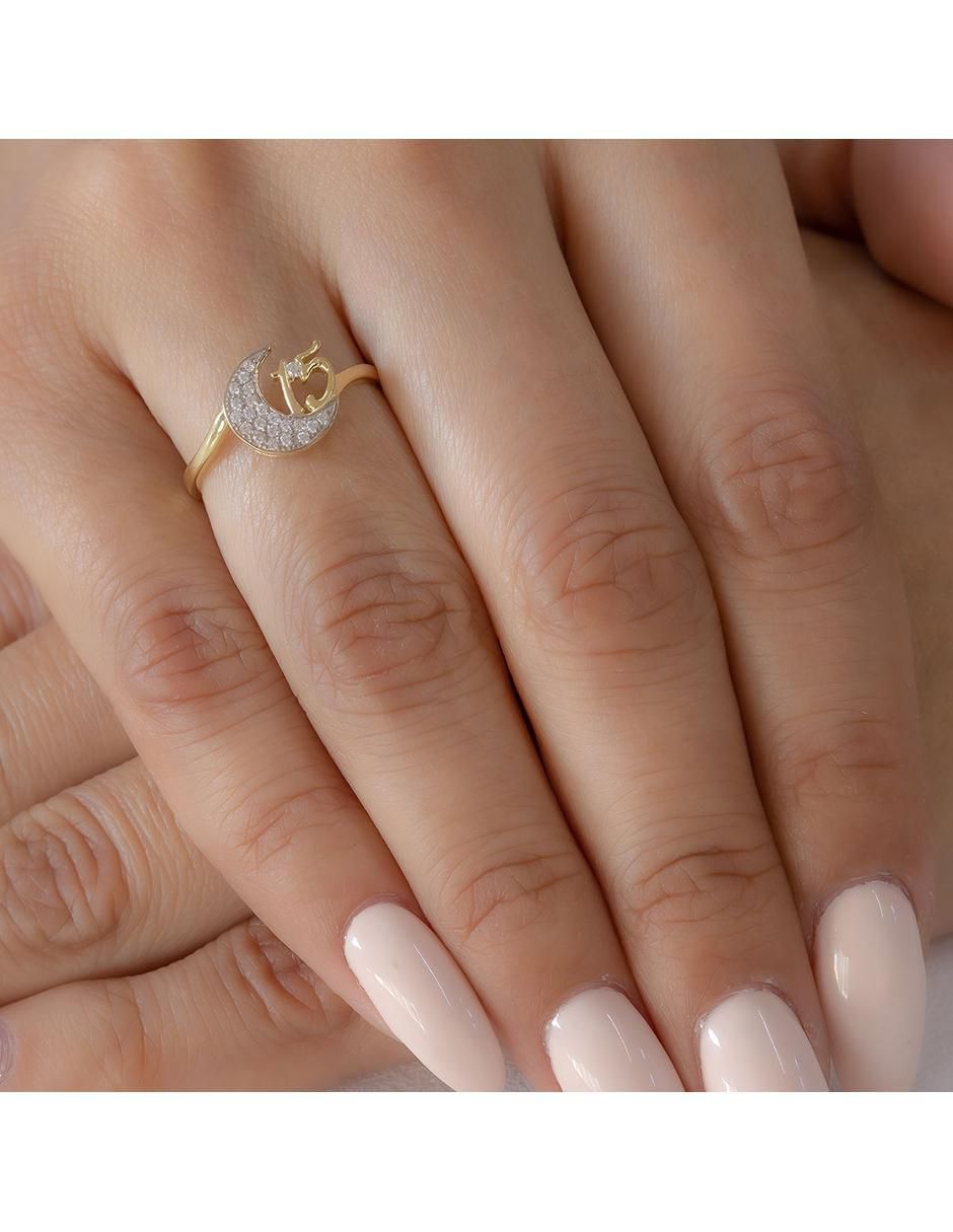 Anillo "de (si aplica)" luna abba joyas sin familia no aplica 10 k "de" oro zirconia brillante