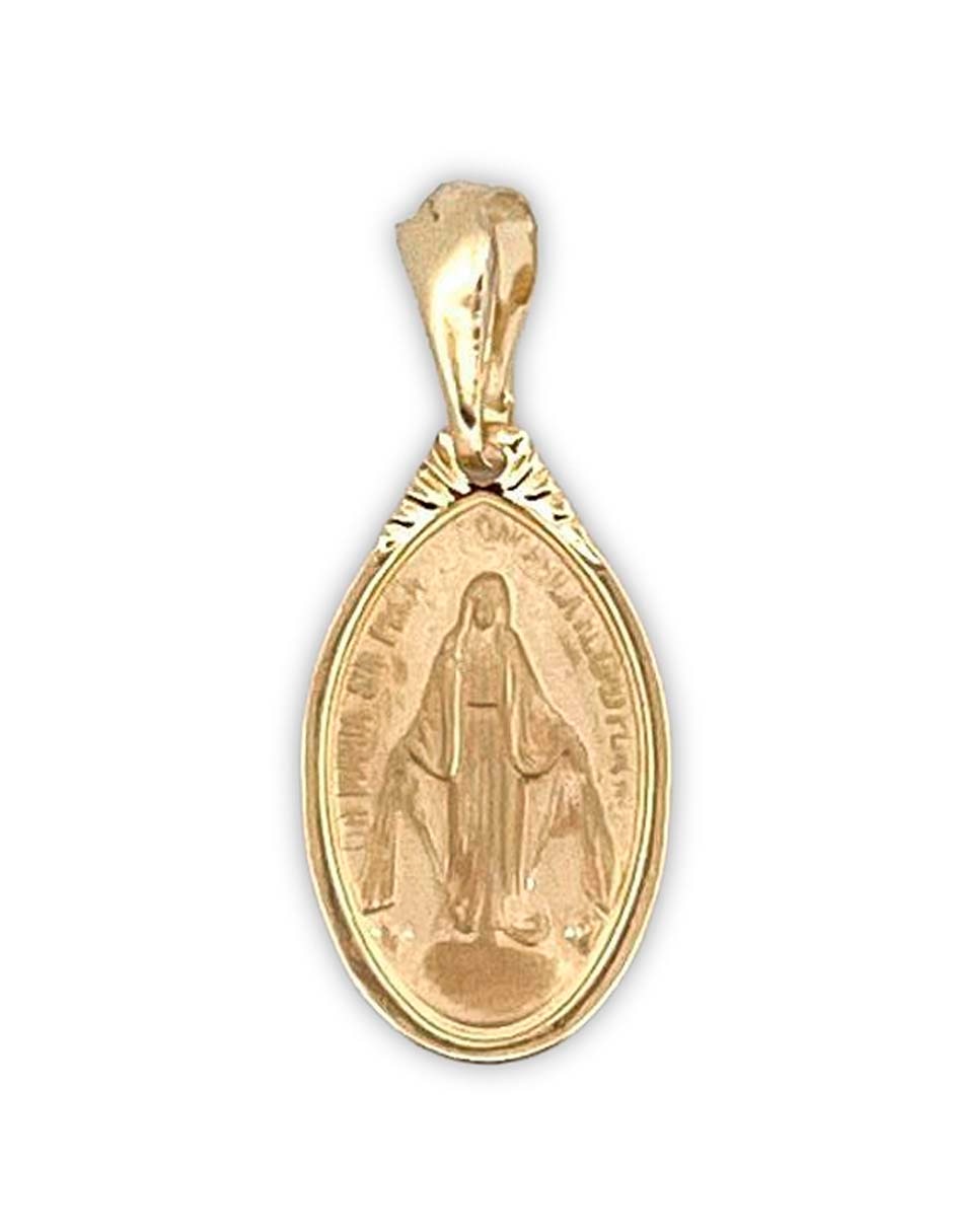 Medalla ovalada religioso virgen de guadalupe de oro 14 K Medalla ovalada religioso virgen de guadalupe de oro 14 K
