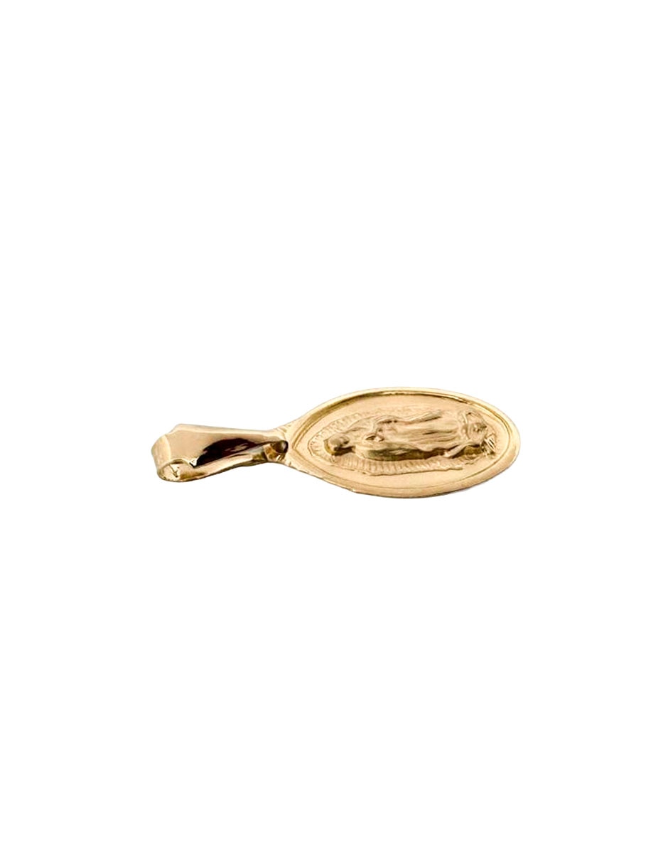 Medalla ovalada virgen de guadalupe de oro 14 K 3