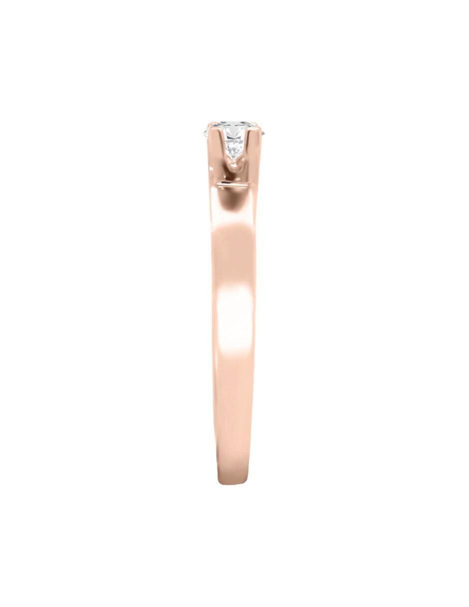 Anillo de compromiso de oro 14 k diamante 4