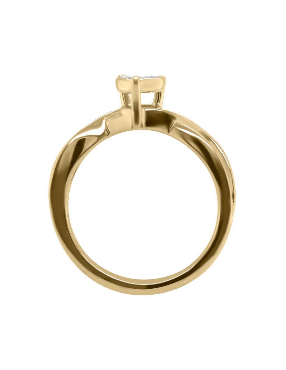 Anillo de compromiso "de" oro 14 k klamore minerva diamante