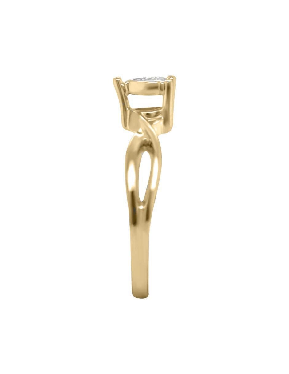Anillo de compromiso "de" oro 14 k klamore minerva diamante