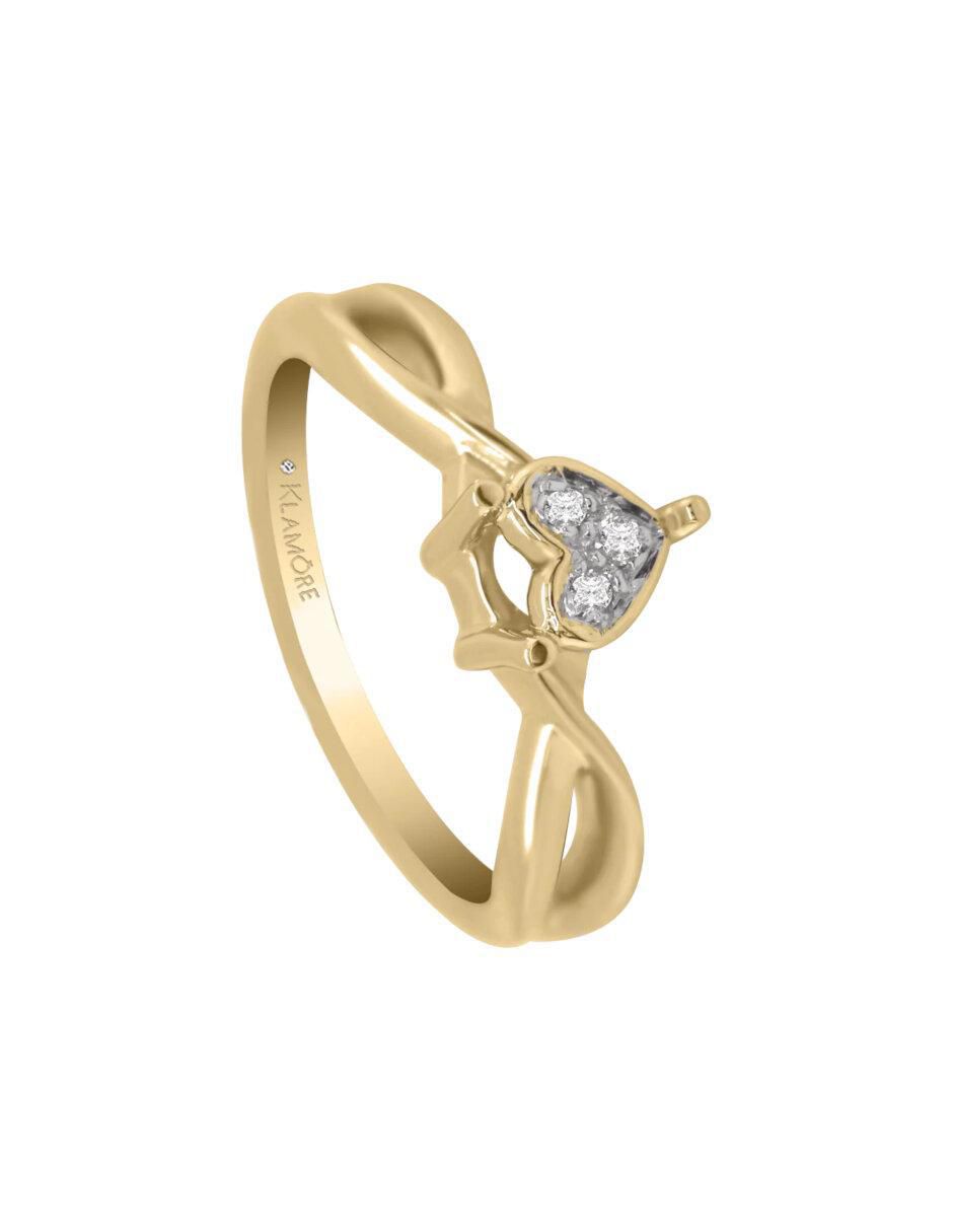 Anillo de compromiso "de" oro 14 k klamore minerva diamante