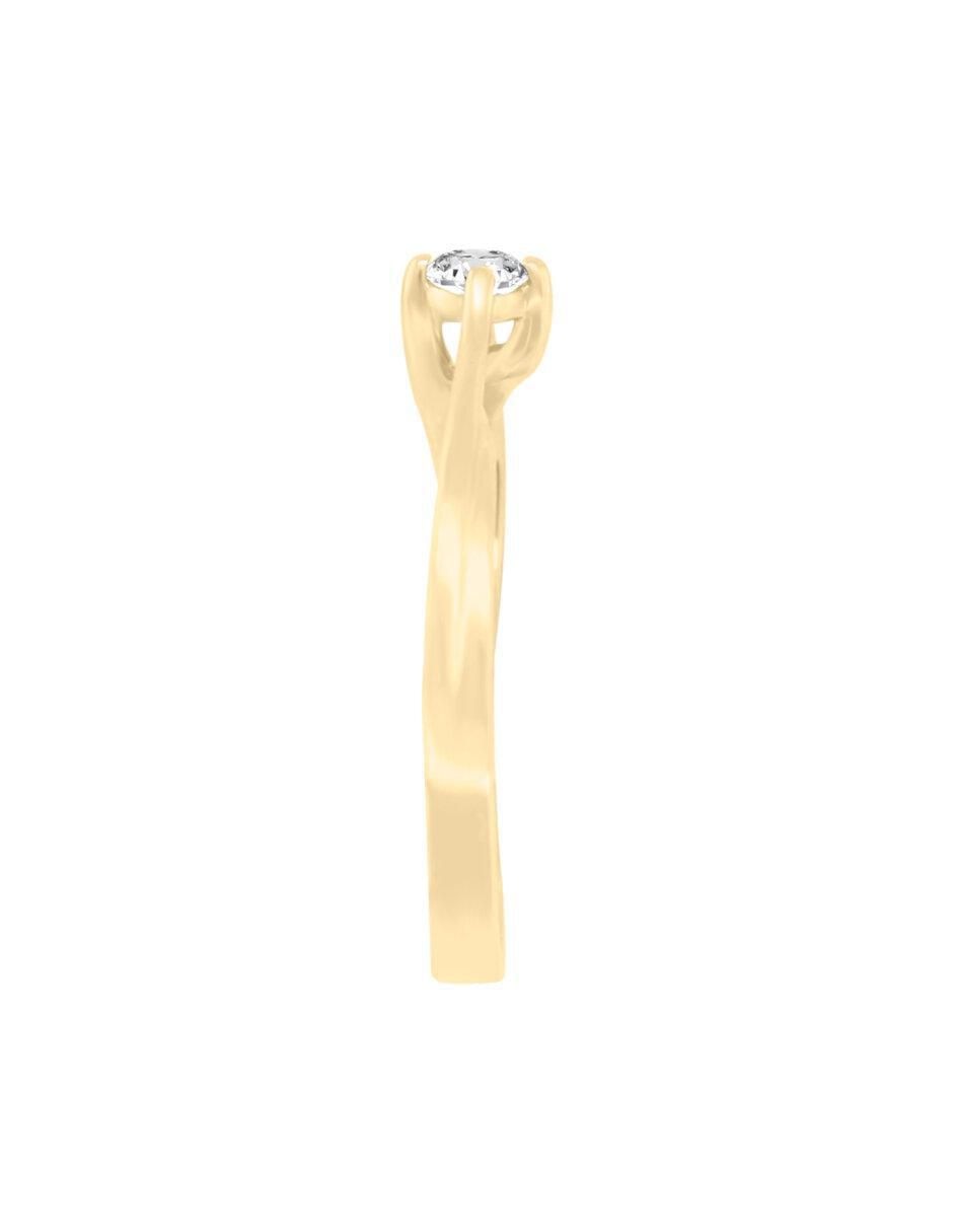 Anillo de compromiso "de" oro 14 k klamore aneu diamante