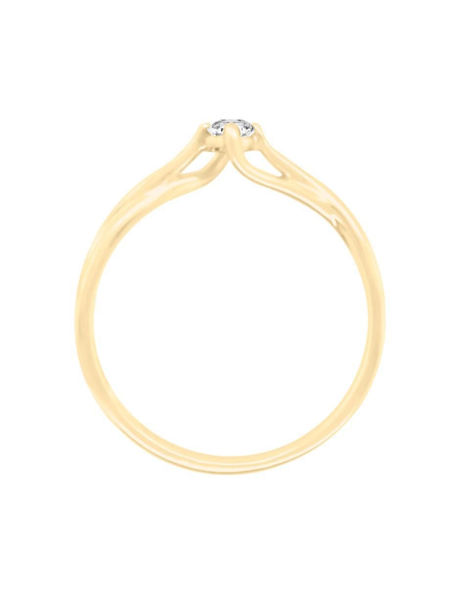 Anillo de compromiso "de" oro 14 k klamore aneu diamante