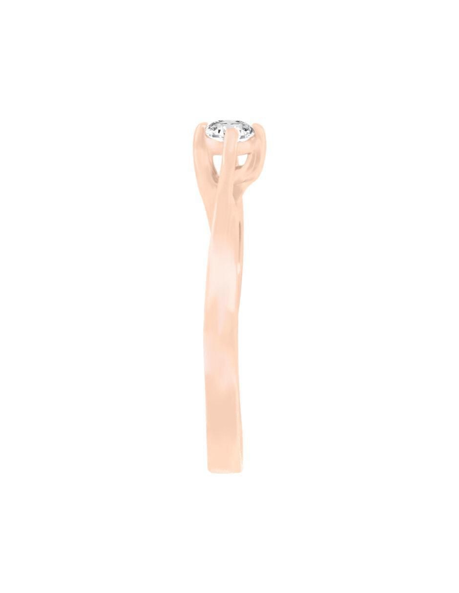 Anillo de compromiso de oro 14 k diamante 4