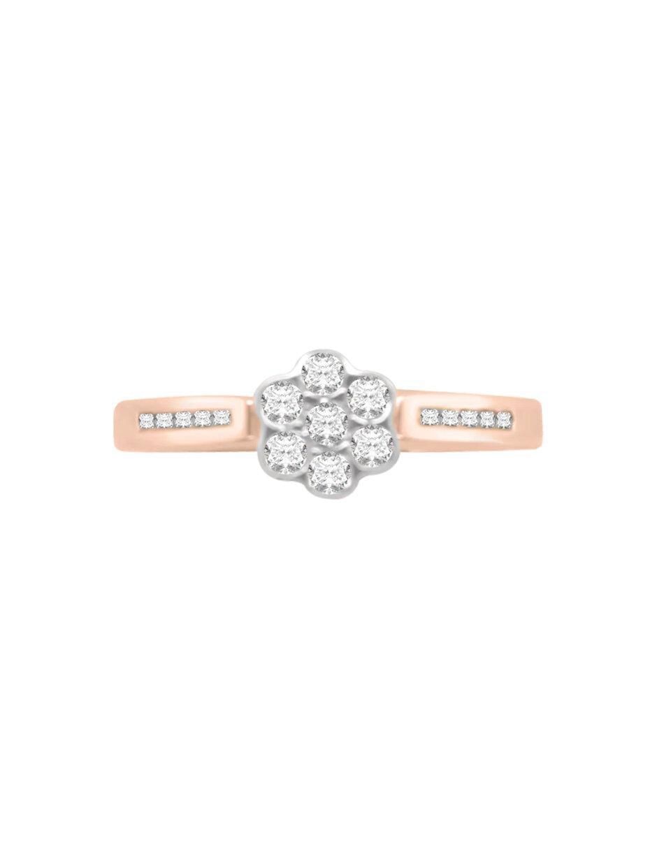 Anillo de compromiso de oro 14 k Corintio diamante Anillo de compromiso de oro 14 k Corintio diamante
