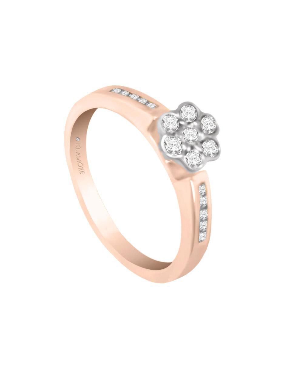 Anillo de compromiso de oro 14 k Corintio diamante 3