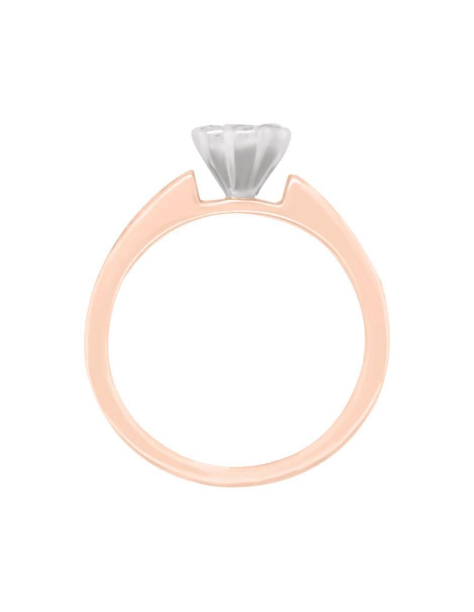 Anillo de compromiso de oro 14 k Corintio diamante 5