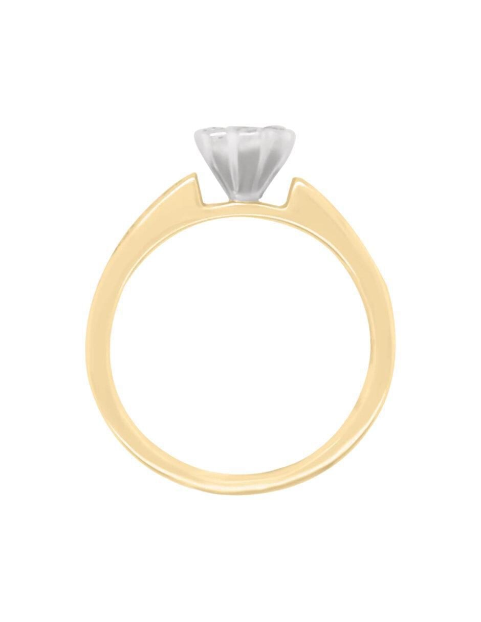 Anillo de compromiso "de" oro 14 k klamore corintio diamante