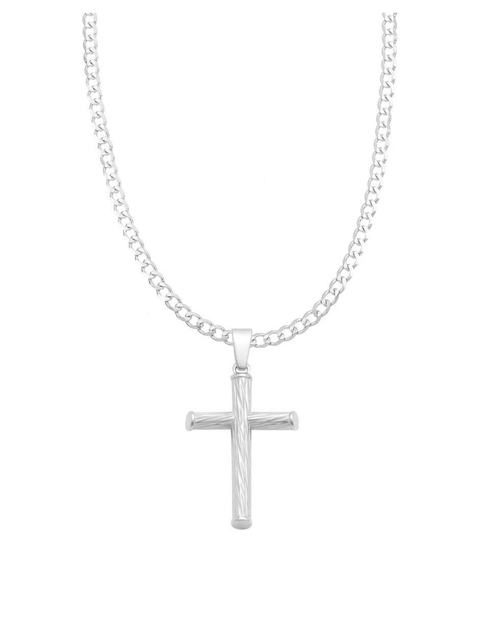 Collar con dije de cruz de plata P 925