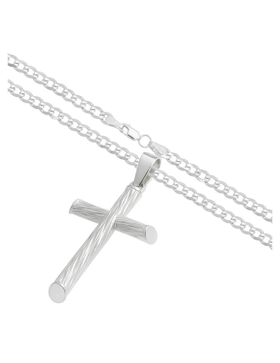 Collar con dije de cruz de plata P 925 3