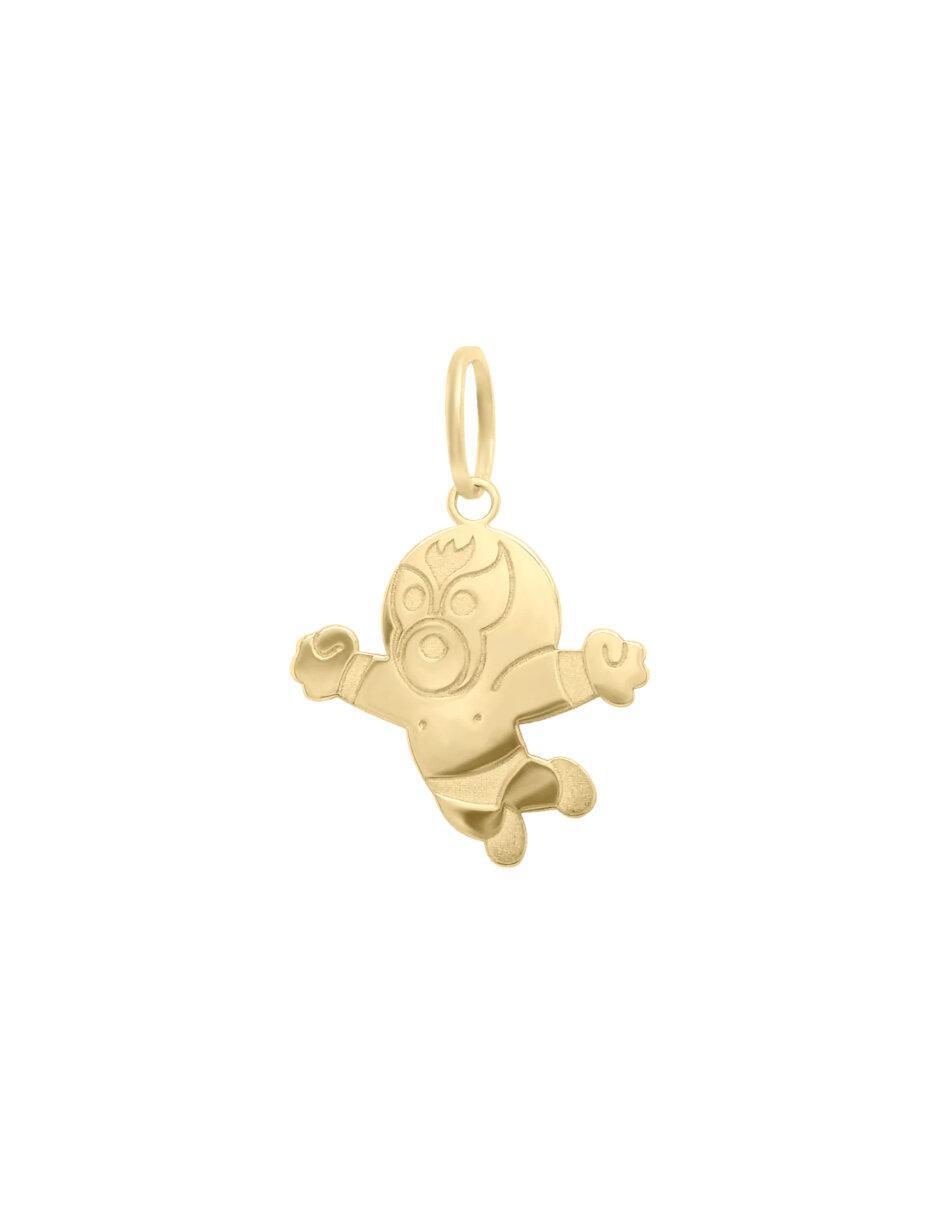 Dije de hombre luchador de oro 14 K