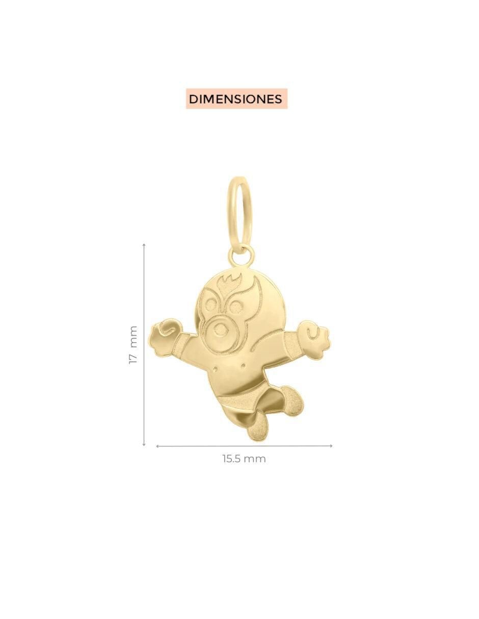 Dije de hombre luchador de oro 14 K 3