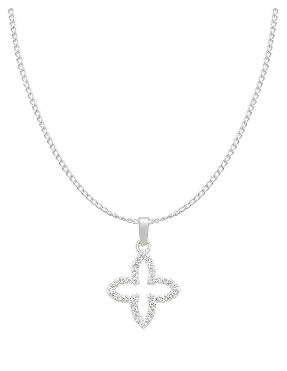 Collar con dije de trébol de plata P 925 Collar con dije de trébol de plata P 925