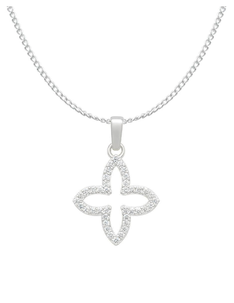 Collar con dije de trébol de plata P 925 2