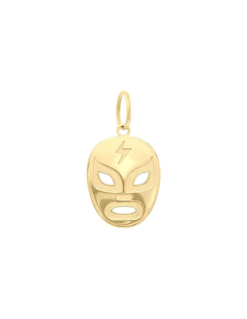 Dije de máscara mascara de luchador de oro 14 K Dije de máscara mascara de luchador de oro 14 K