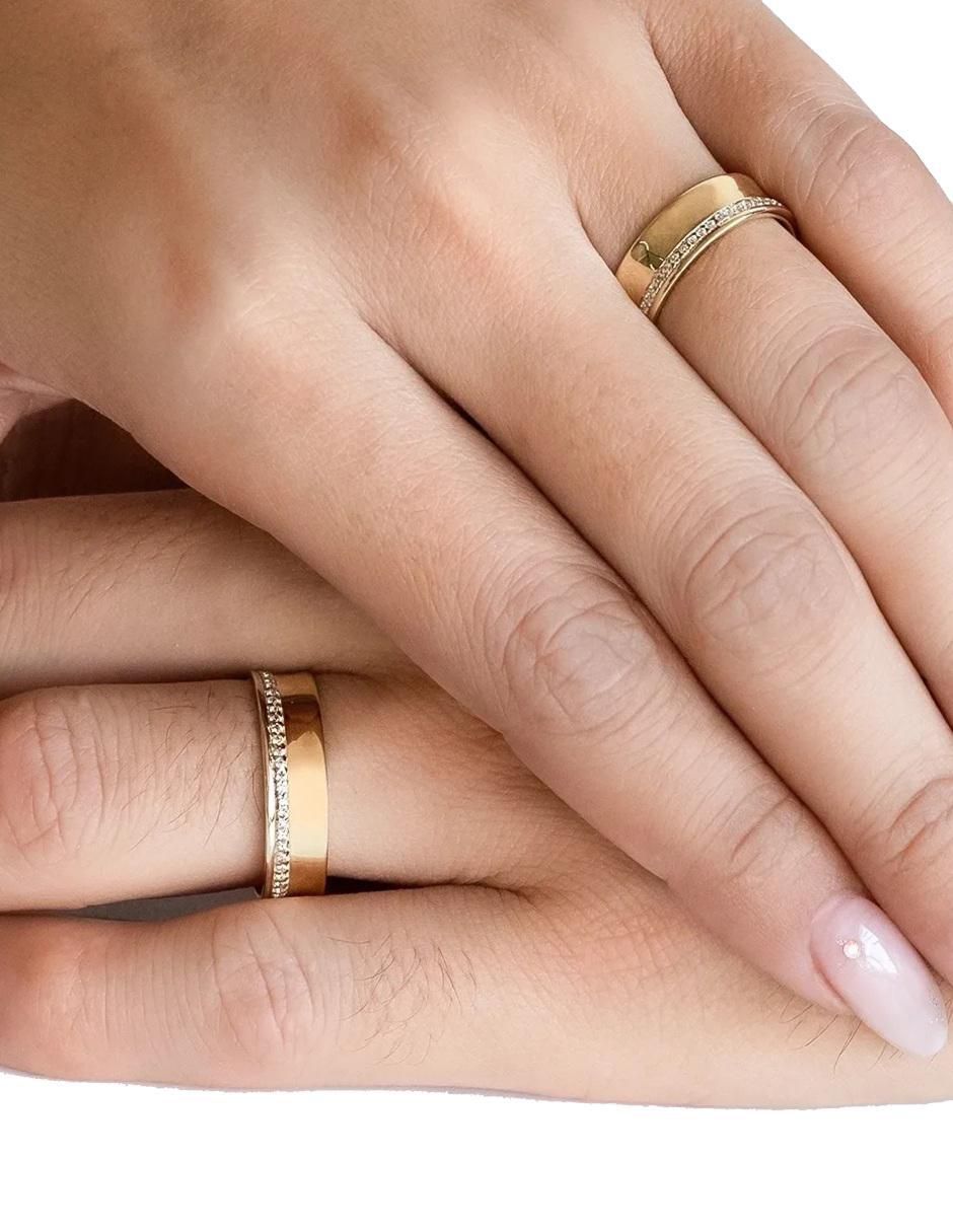 Argolla "de" oro 14 k abba joyas no aplica zirconia