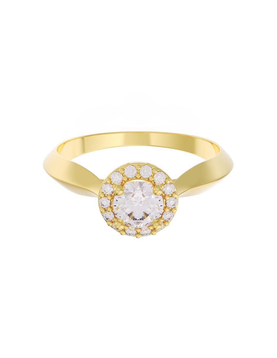 Anillo de compromiso de oro 14 k Eternidad