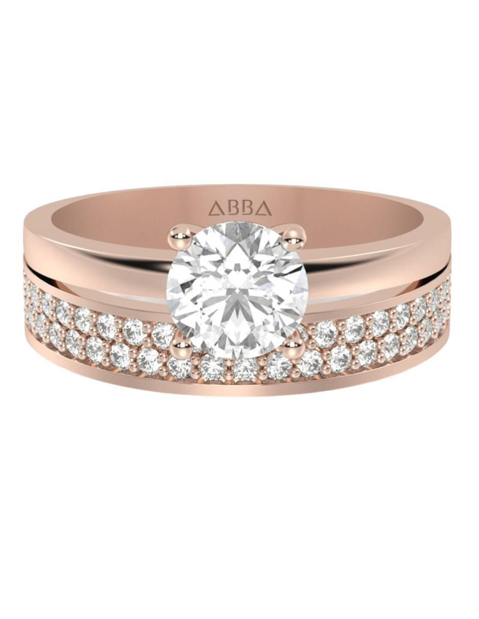 Anillo de compromiso de oro 14 k Anillo de compromiso de oro 14 k