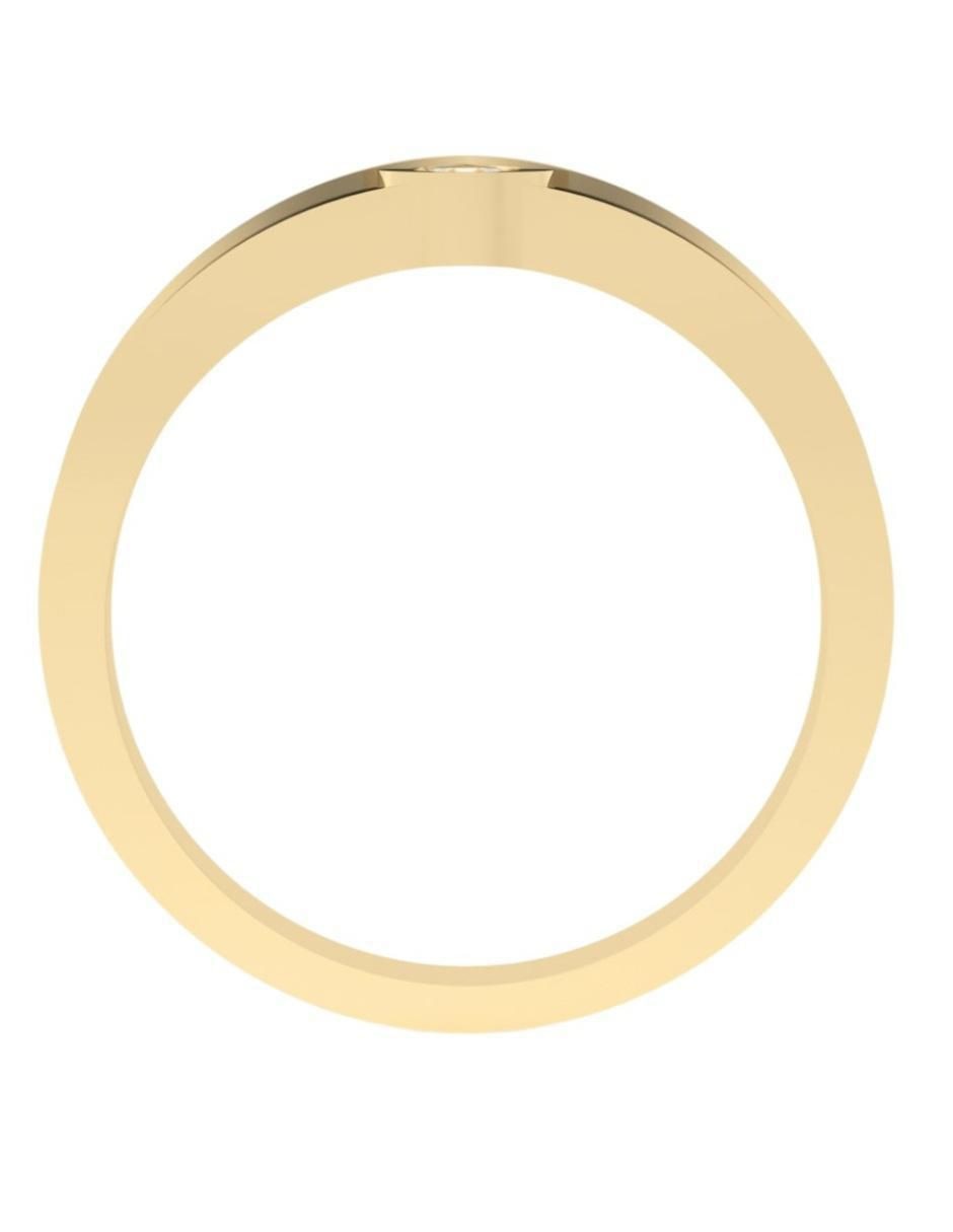 Argolla "de" oro 10 k abba joyas sin familia zirconia