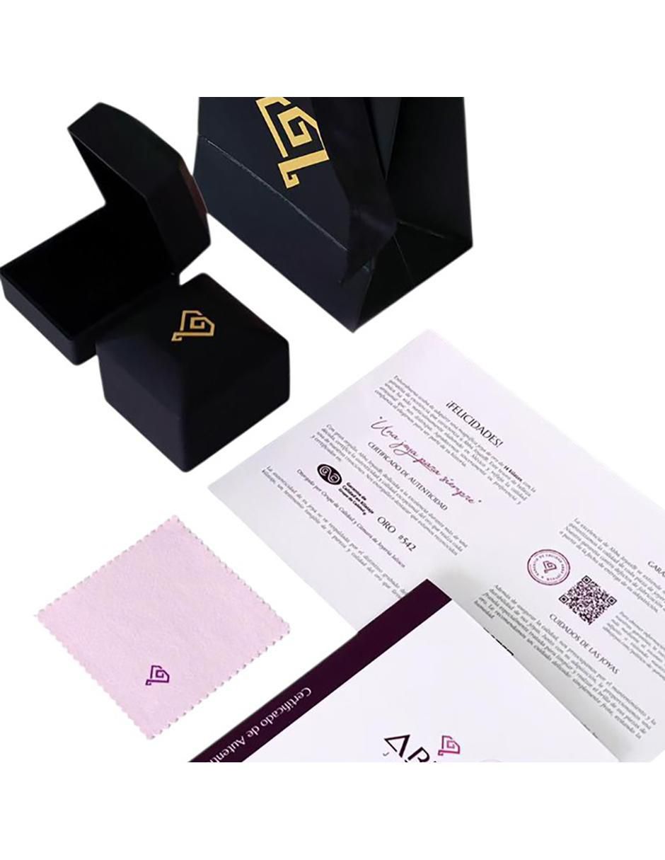 Argolla "de" oro 10 k abba joyas sin familia zirconia