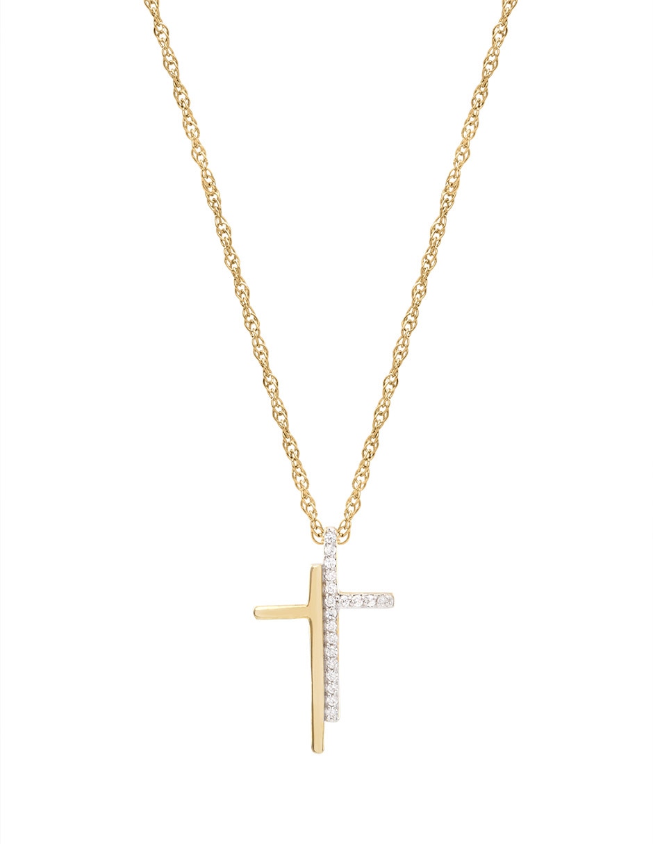 Collar de cruz de oro 14 K