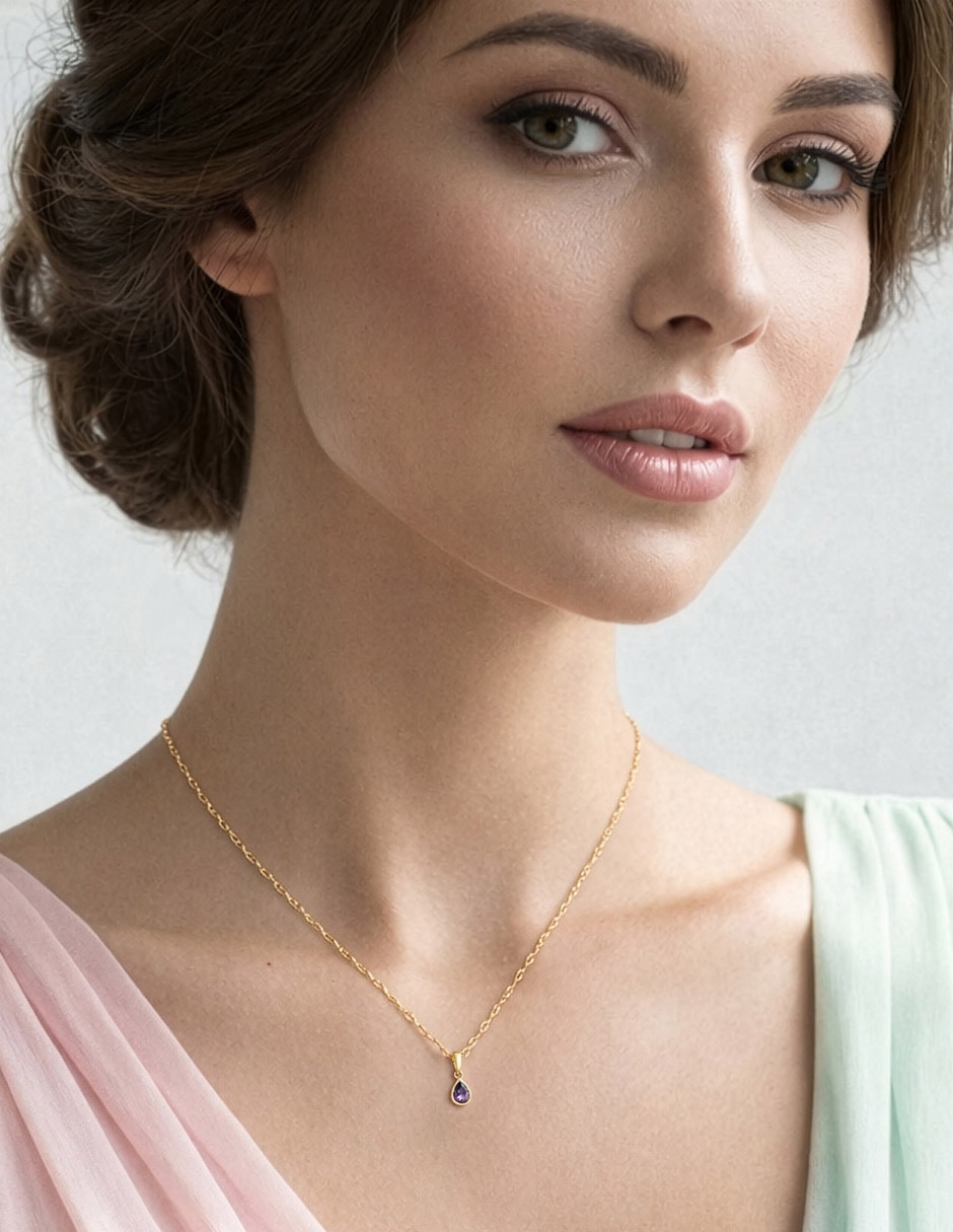 Collar con dije de oro 14 K 3
