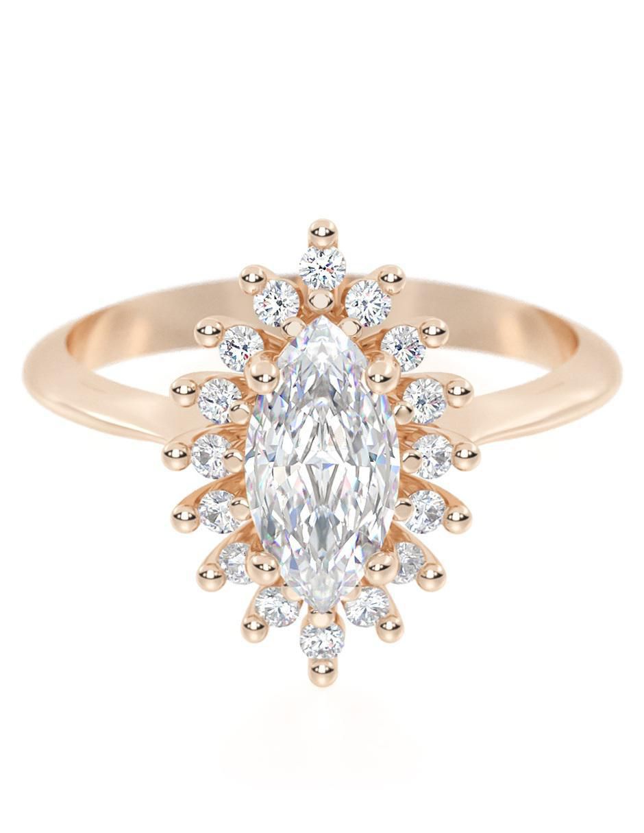 Anillo de compromiso de oro 14 k
