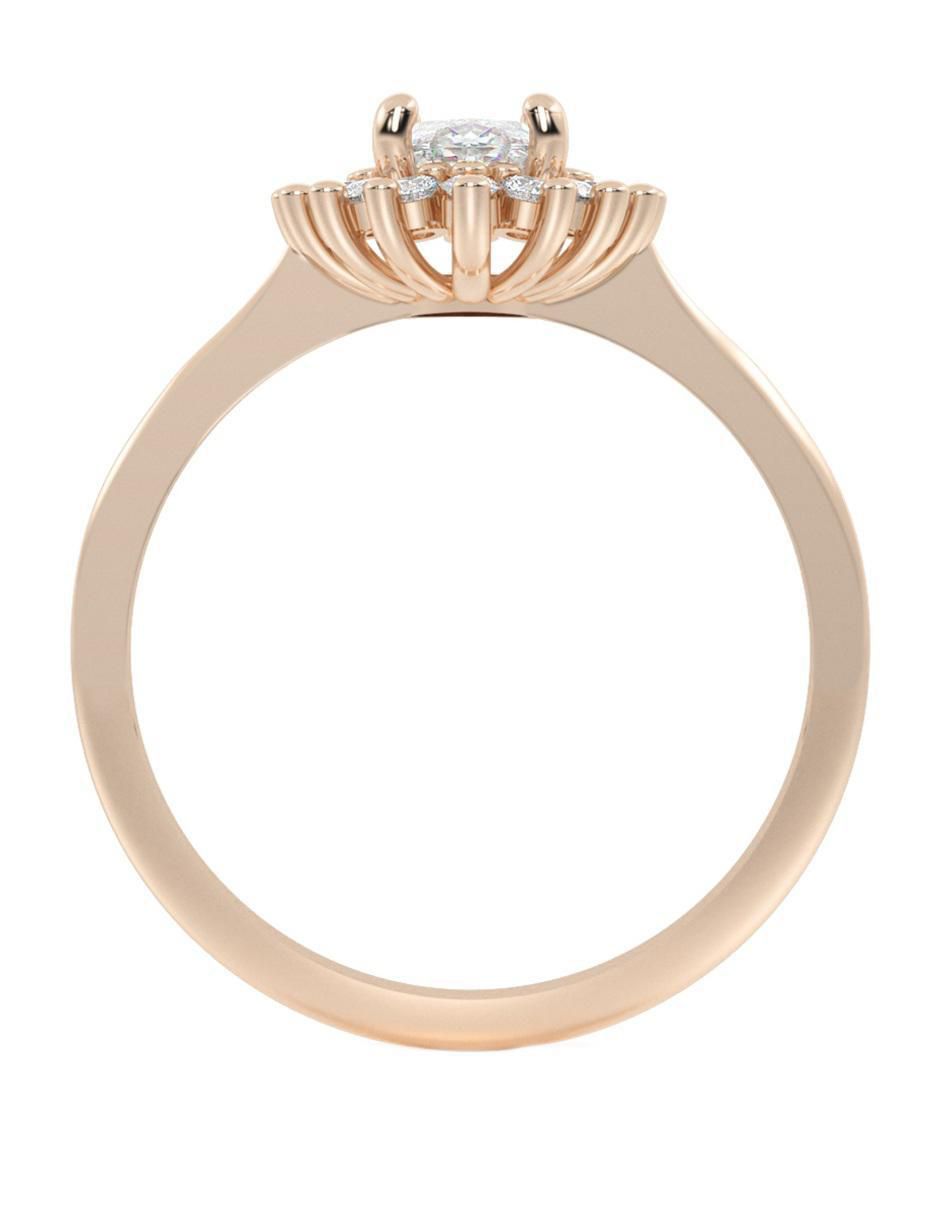 Anillo de compromiso de oro 14 k 2