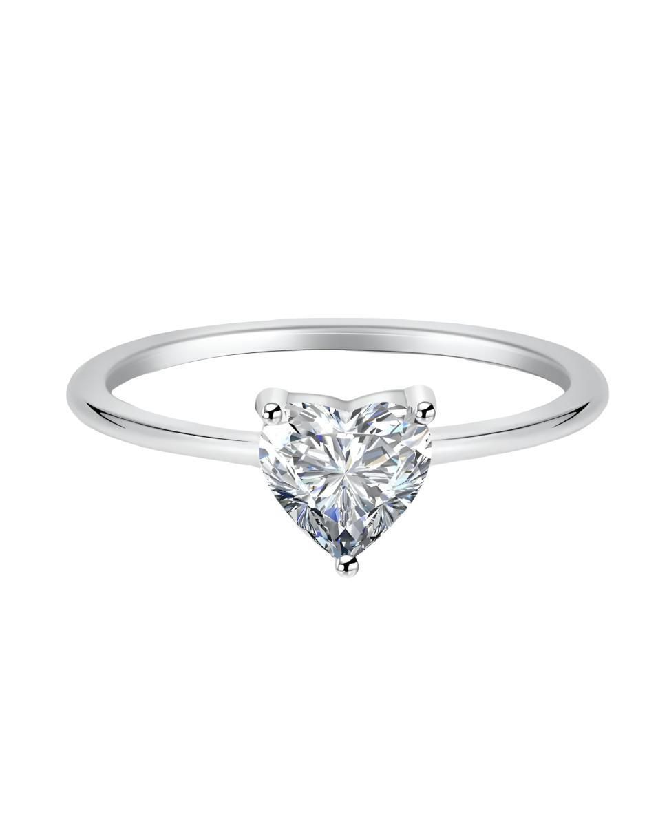 Anillo de compromiso de plata P 925 moissanita 3