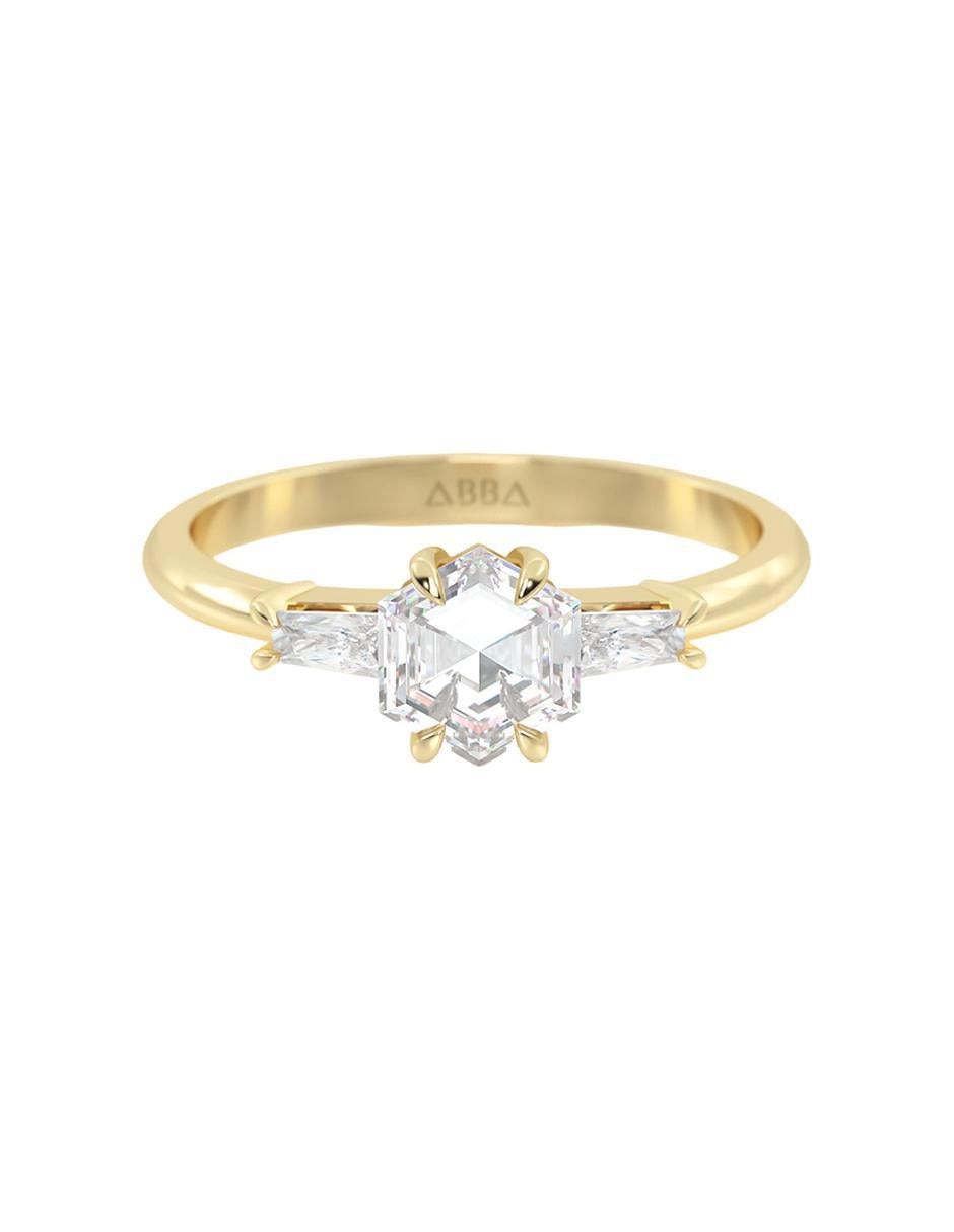 Anillo de compromiso de oro 10 k
