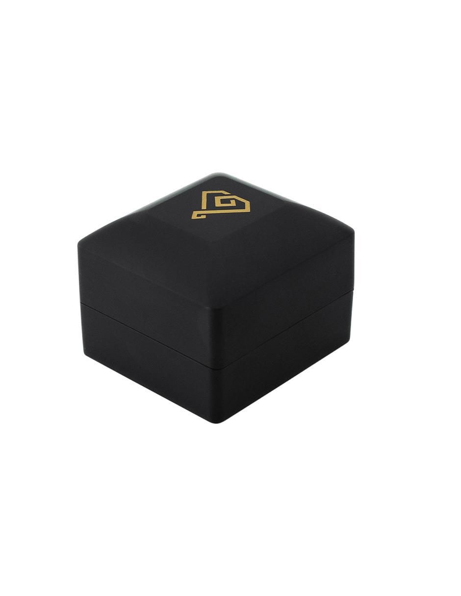 Anillo de compromiso "de" oro 10 k abba joyas sin familia zirconia