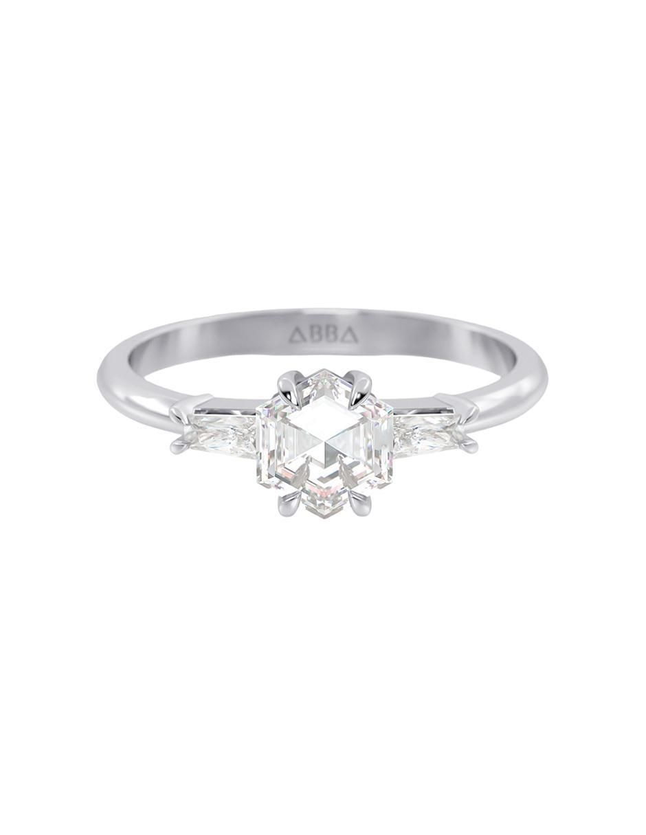 Anillo de compromiso de oro 10 k