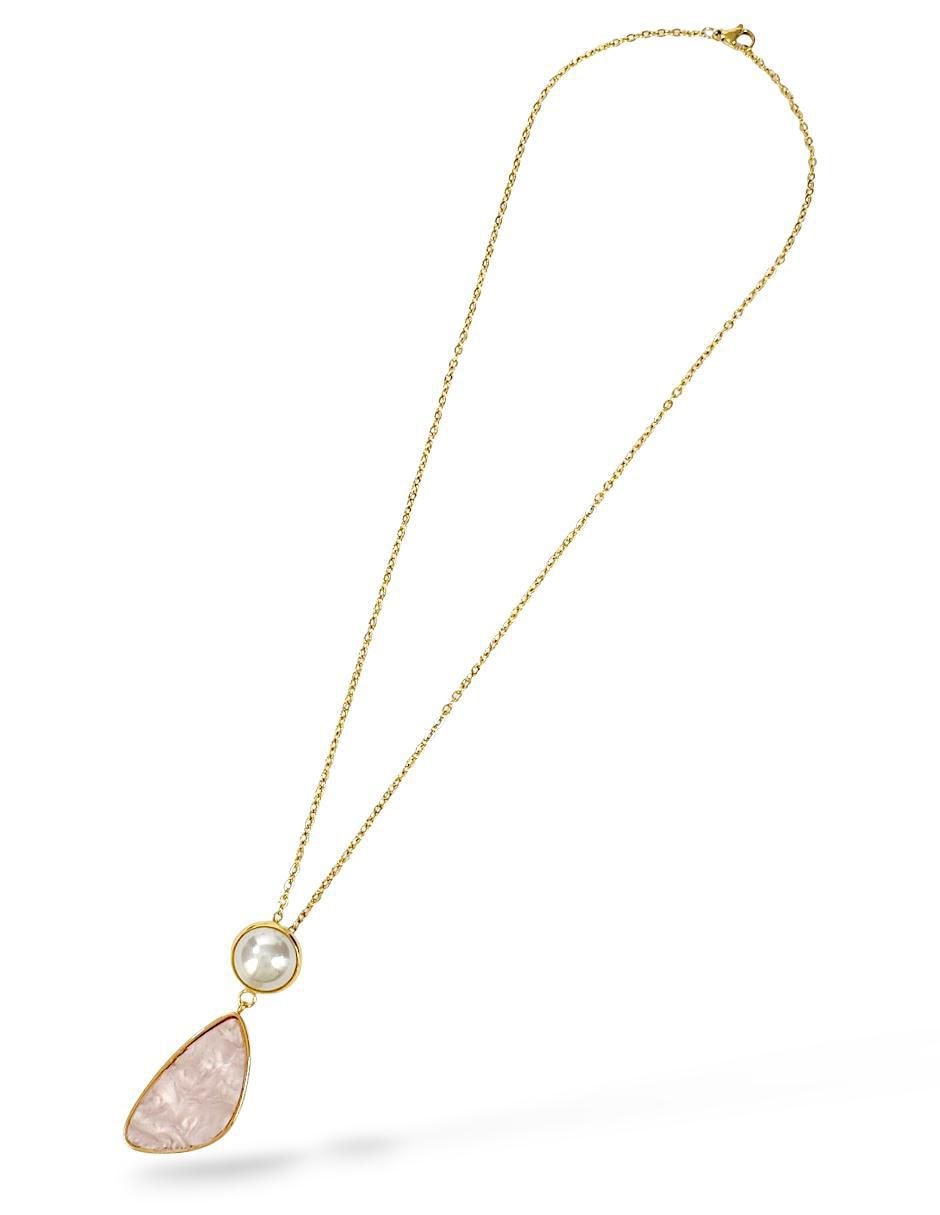 Collar, pulsera, anillo y aretes de perla de cristal 2