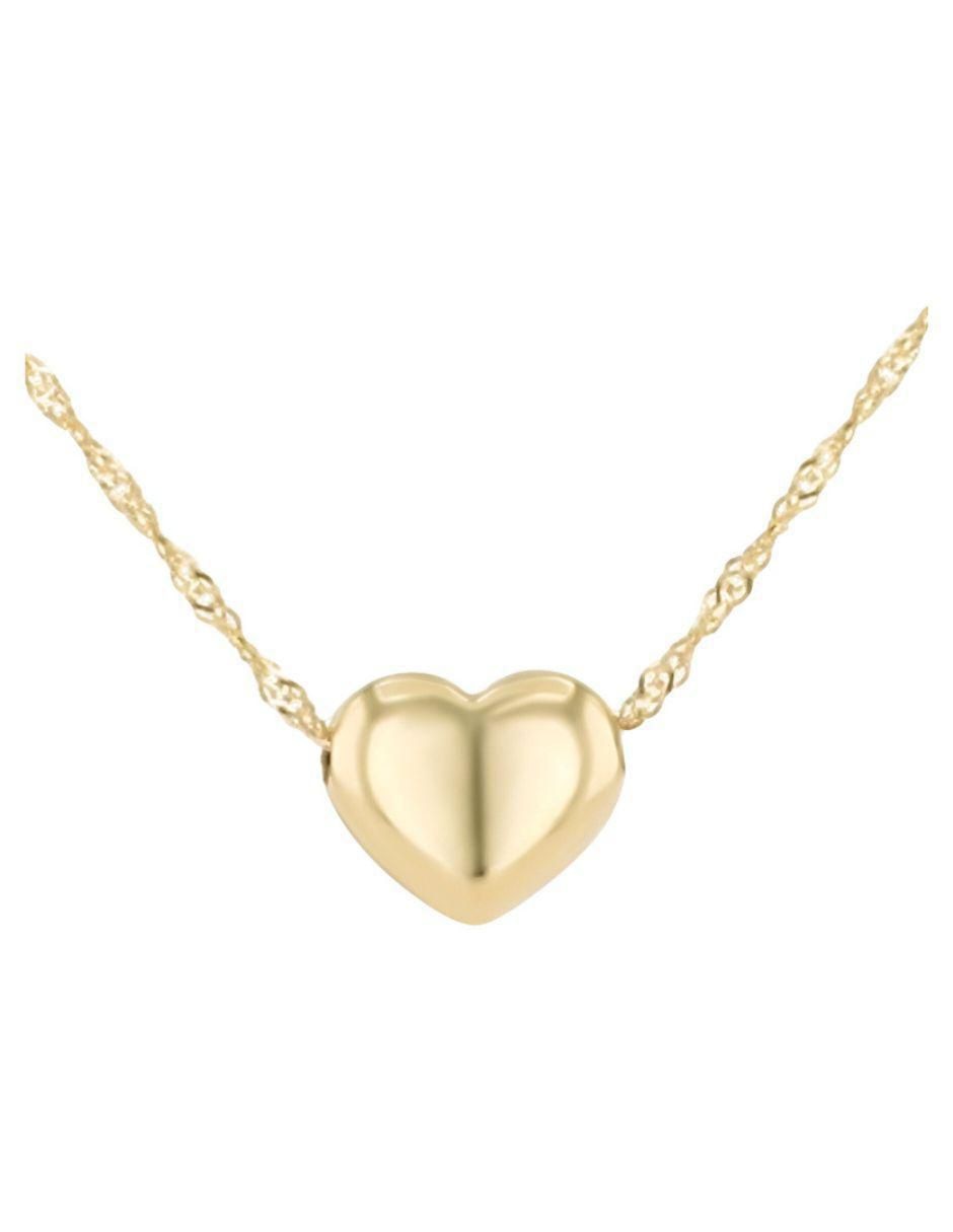 Gargantilla de corazón de oro amarillo 14 K