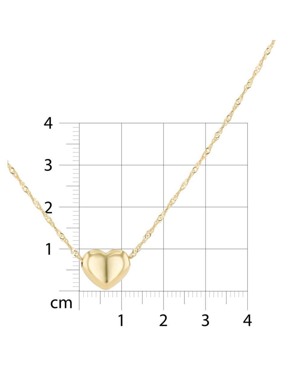Gargantilla de corazón de oro amarillo 14 K 5