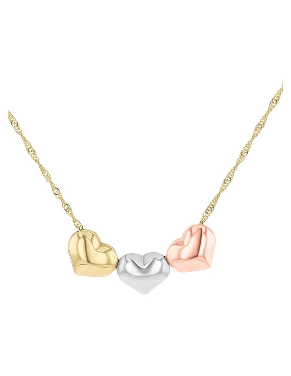 Gargantilla de corazón de oro florentino 14 K