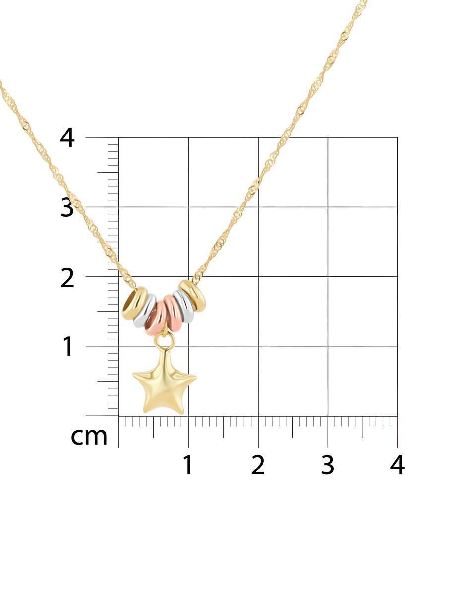 Gargantilla de estrella de oro florentino 14 K 5