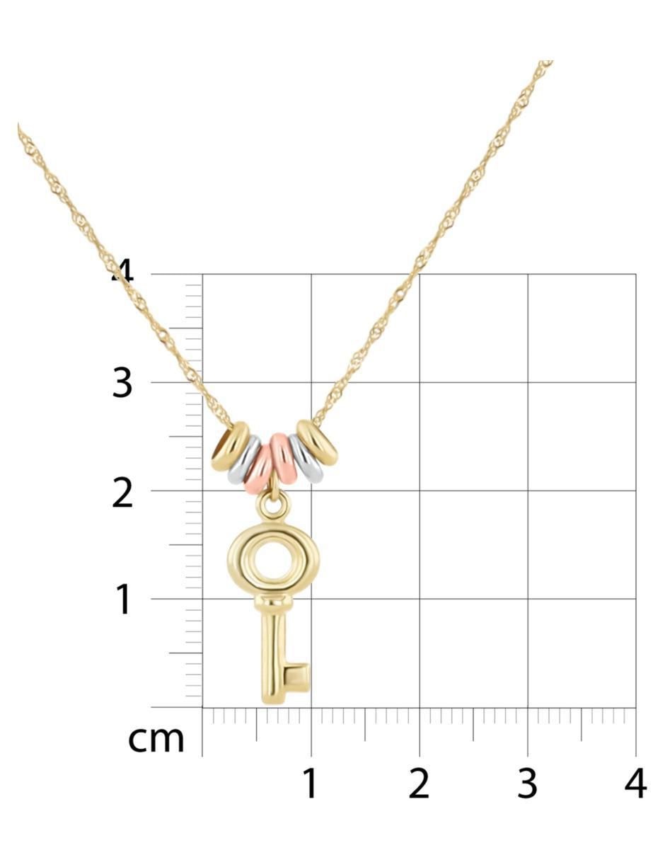 Gargantilla de llave de oro florentino 14 K 5