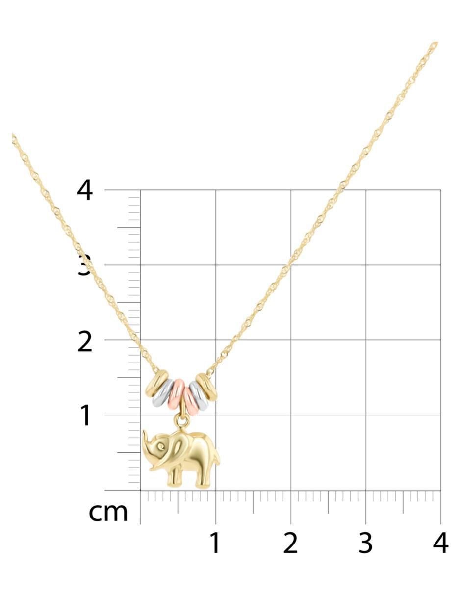 Gargantilla de elefante de oro florentino 14 K 5
