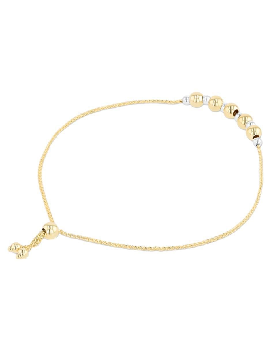 Pulsera de oro amarillo 14 K con acabado brillante 3