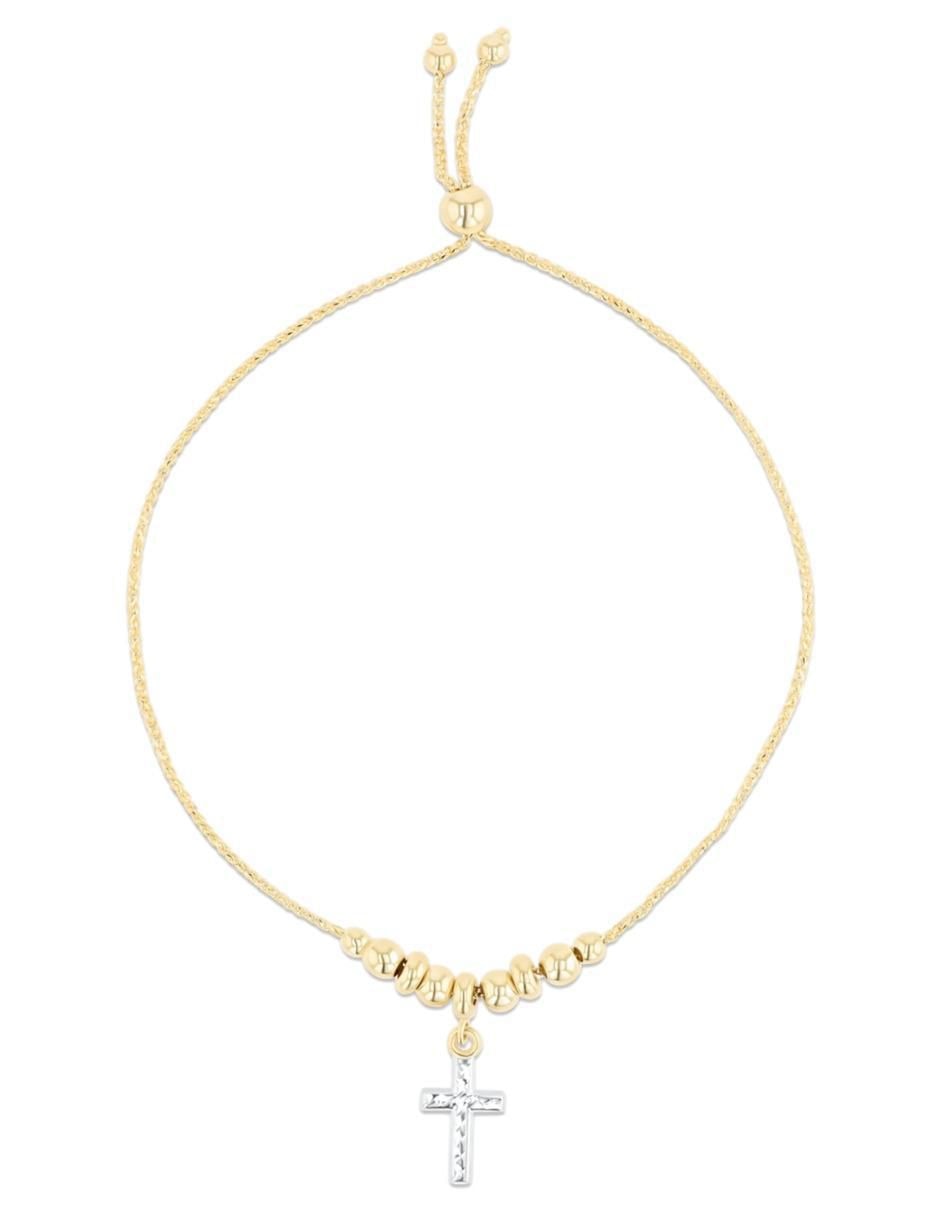 Pulsera de oro amarillo 14 K con acabado brillante