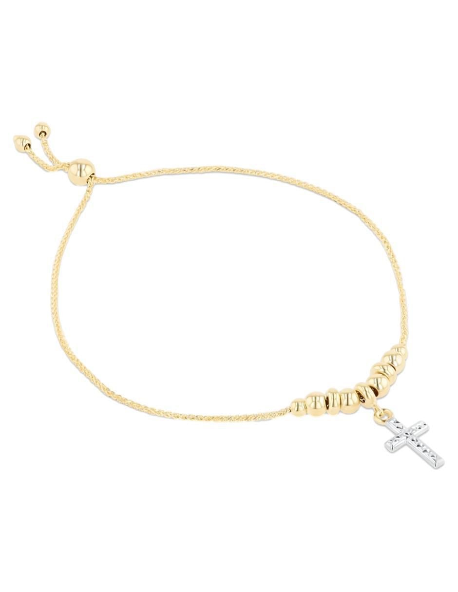 Pulsera de oro amarillo 14 K con acabado brillante 2