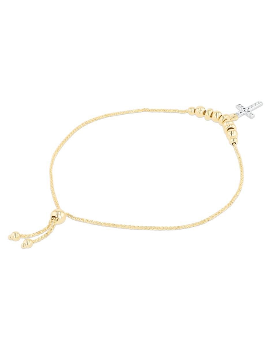 Pulsera de oro amarillo 14 K con acabado brillante 3
