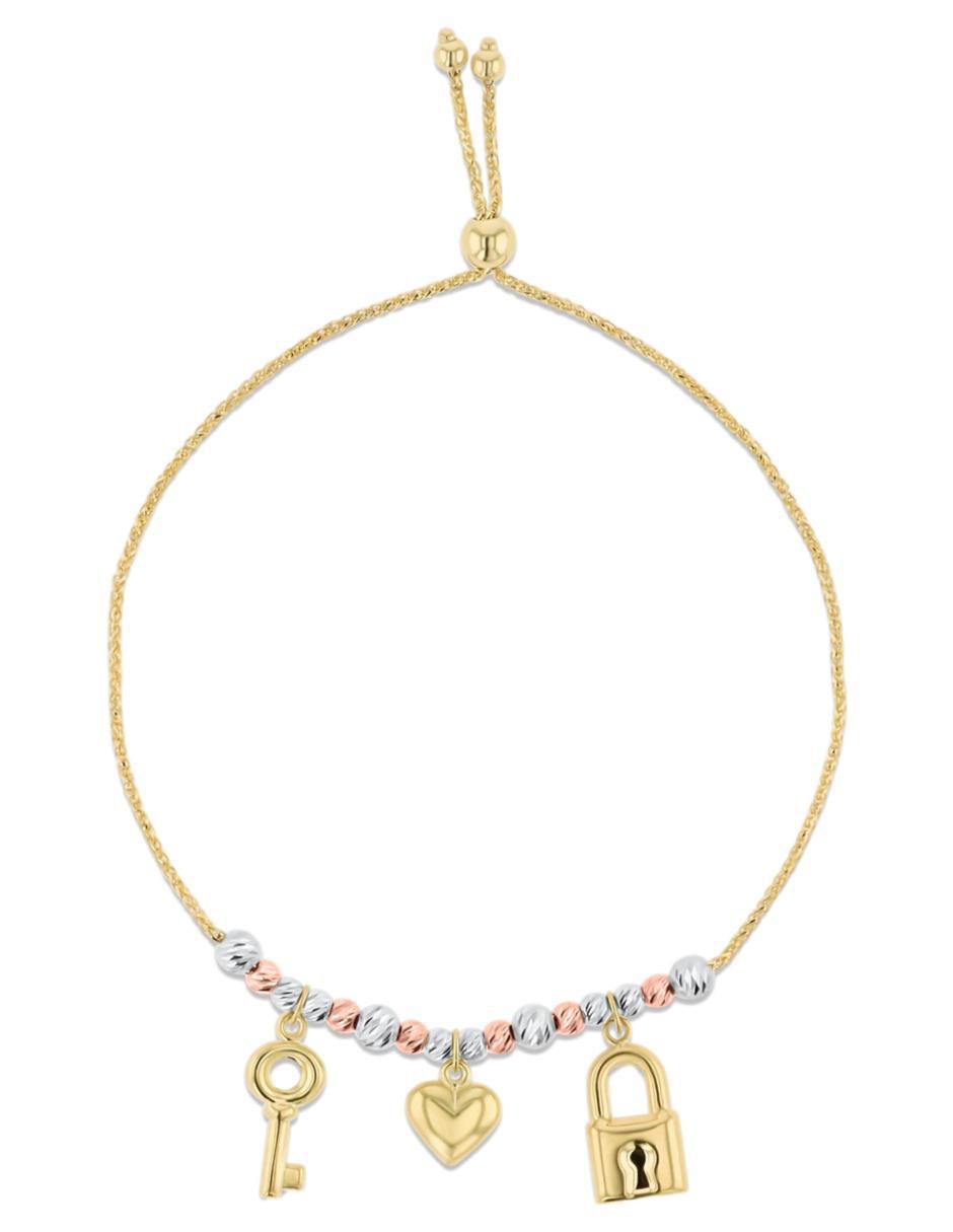 Pulsera de oro amarillo 14 K con acabado brillante