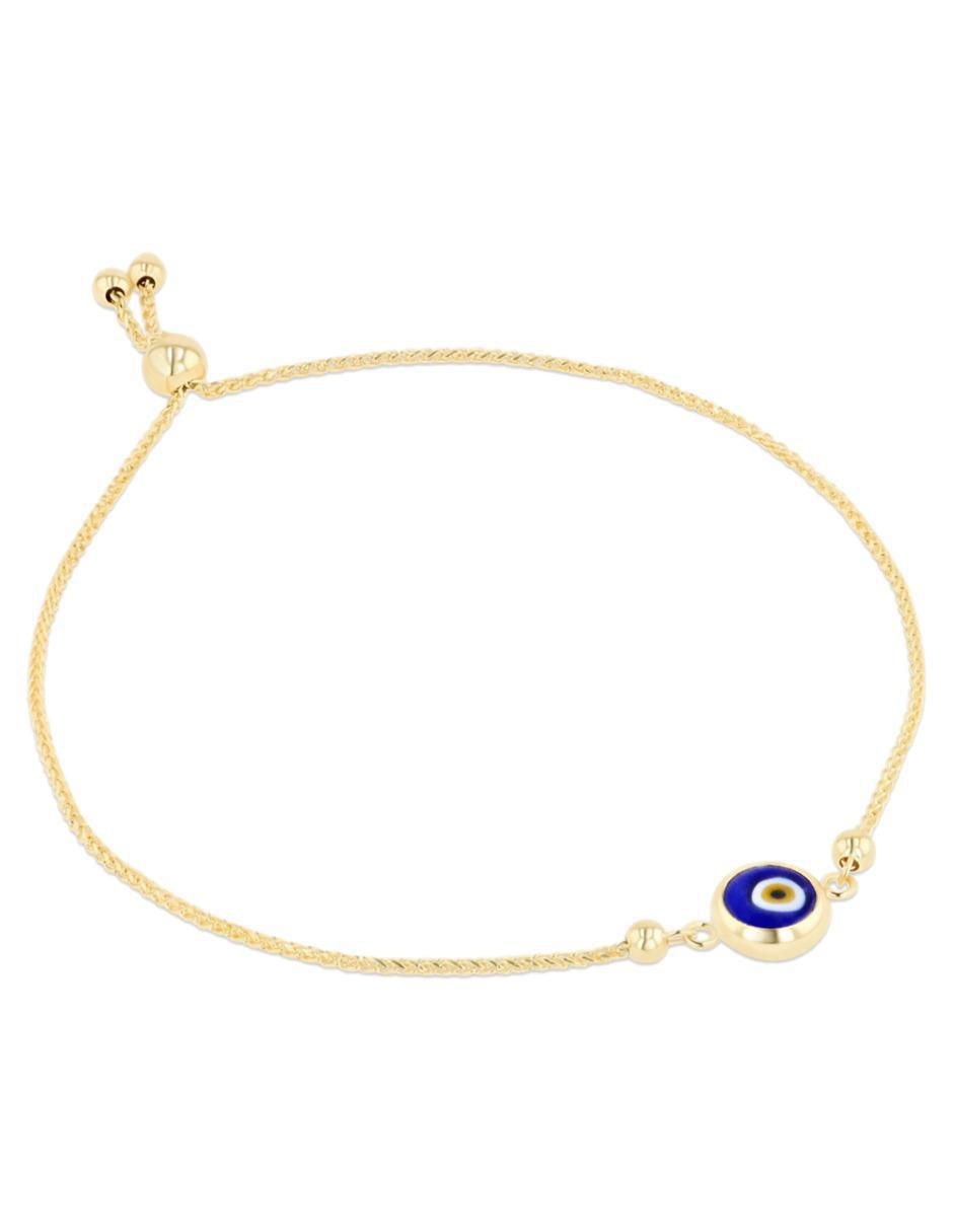 Pulsera de oro amarillo 14 k con acabado brillante 2